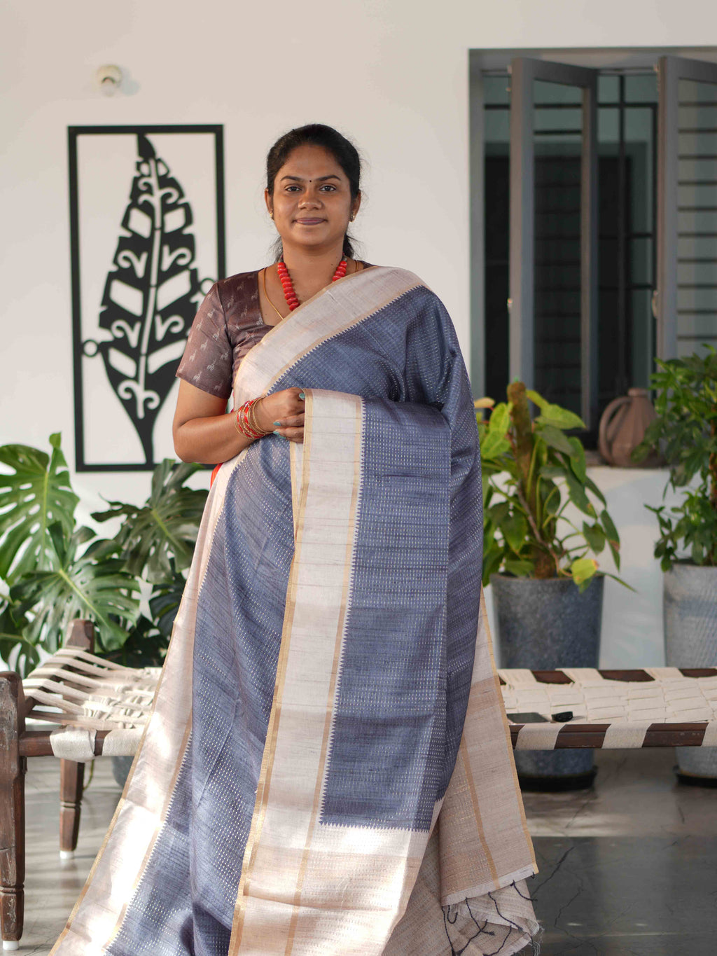 Semi Tussar Sarees Regal Elegance / SKU243 – 1