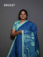 Linen Cotton Sarees Signature Style / SKU337 – 9