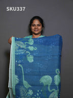 Linen Cotton Sarees Signature Style / SKU337 – 9