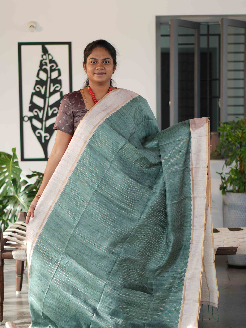 Semi Tussar Sarees Royal Weave / SKU243 – 4