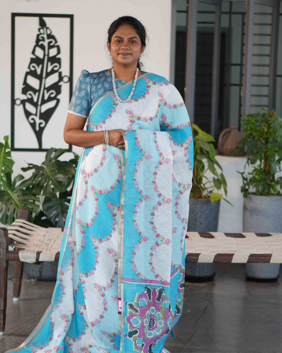 Linen Cotton Sarees Breezy Grace / SKU251 – 1