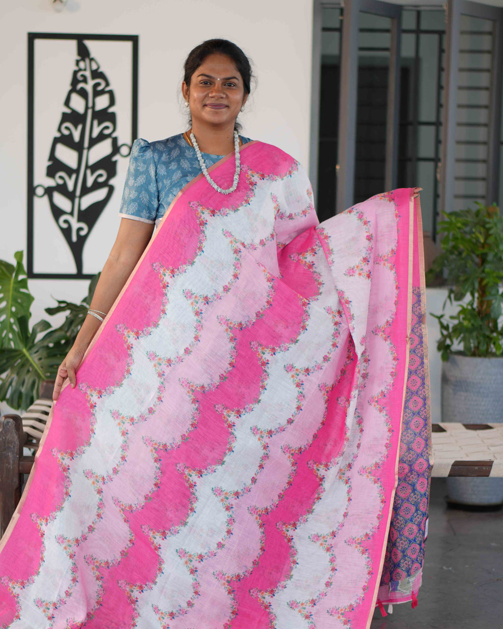 Linen Cotton Sarees Natural Elegance / SKU251 – 2