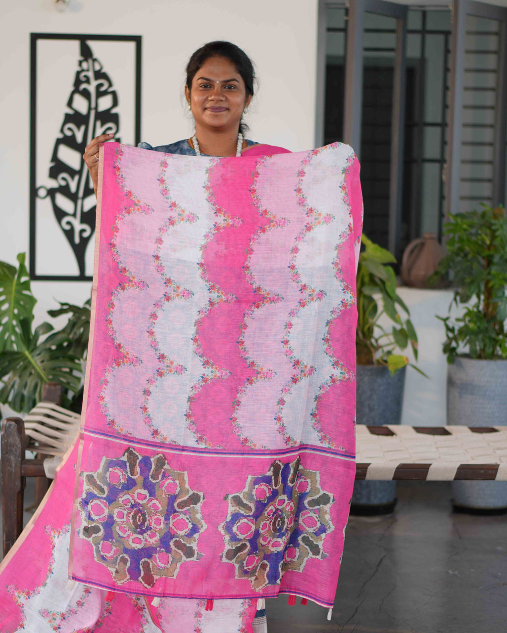 Linen Cotton Sarees Natural Elegance / SKU251 – 2