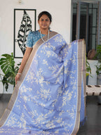 Printed Dola Tussar Sarees Elegant Motifs / SKU240 – 3