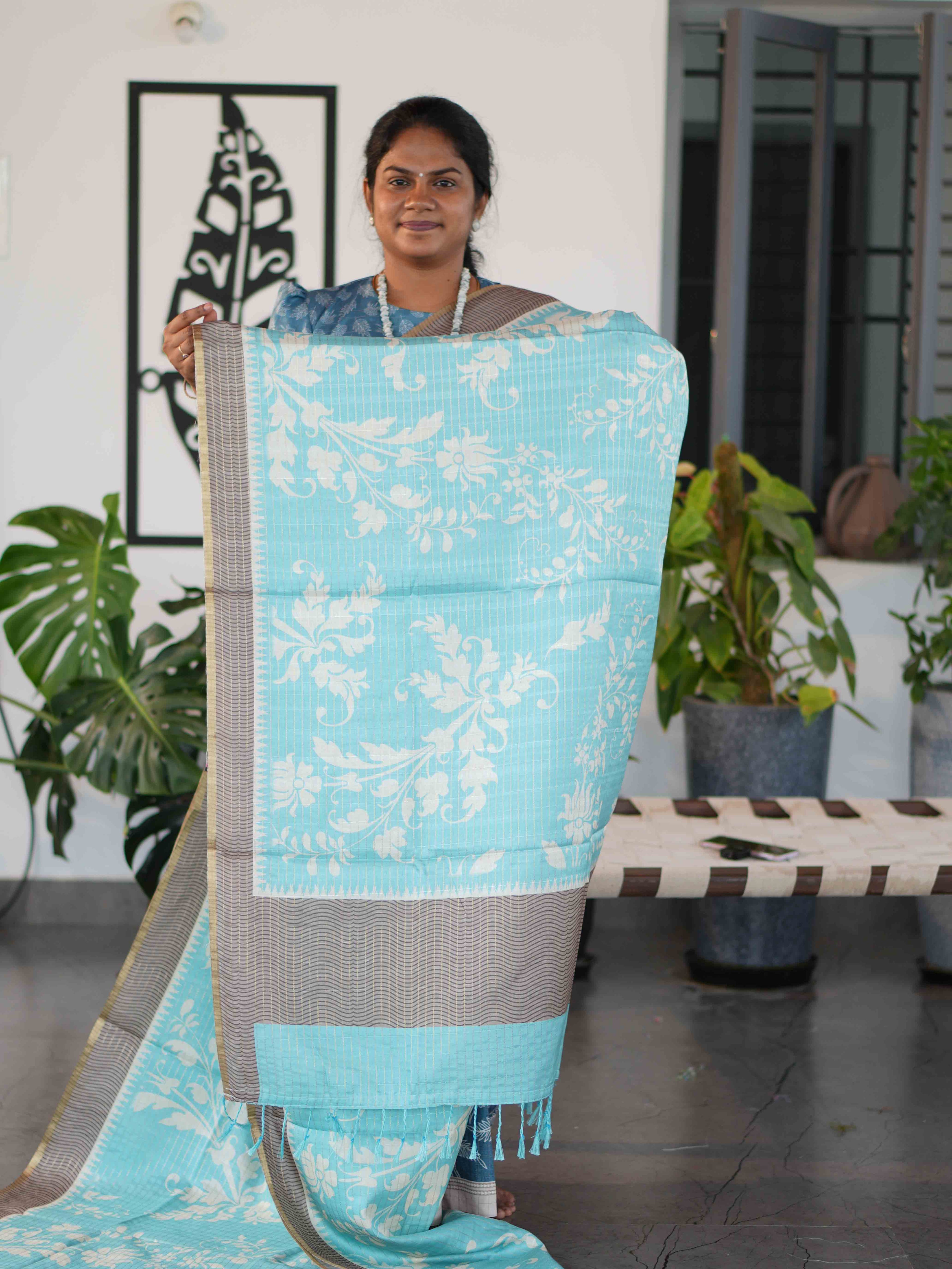 Printed Dola Tussar Sarees Charming Weave / SKU240 – 11