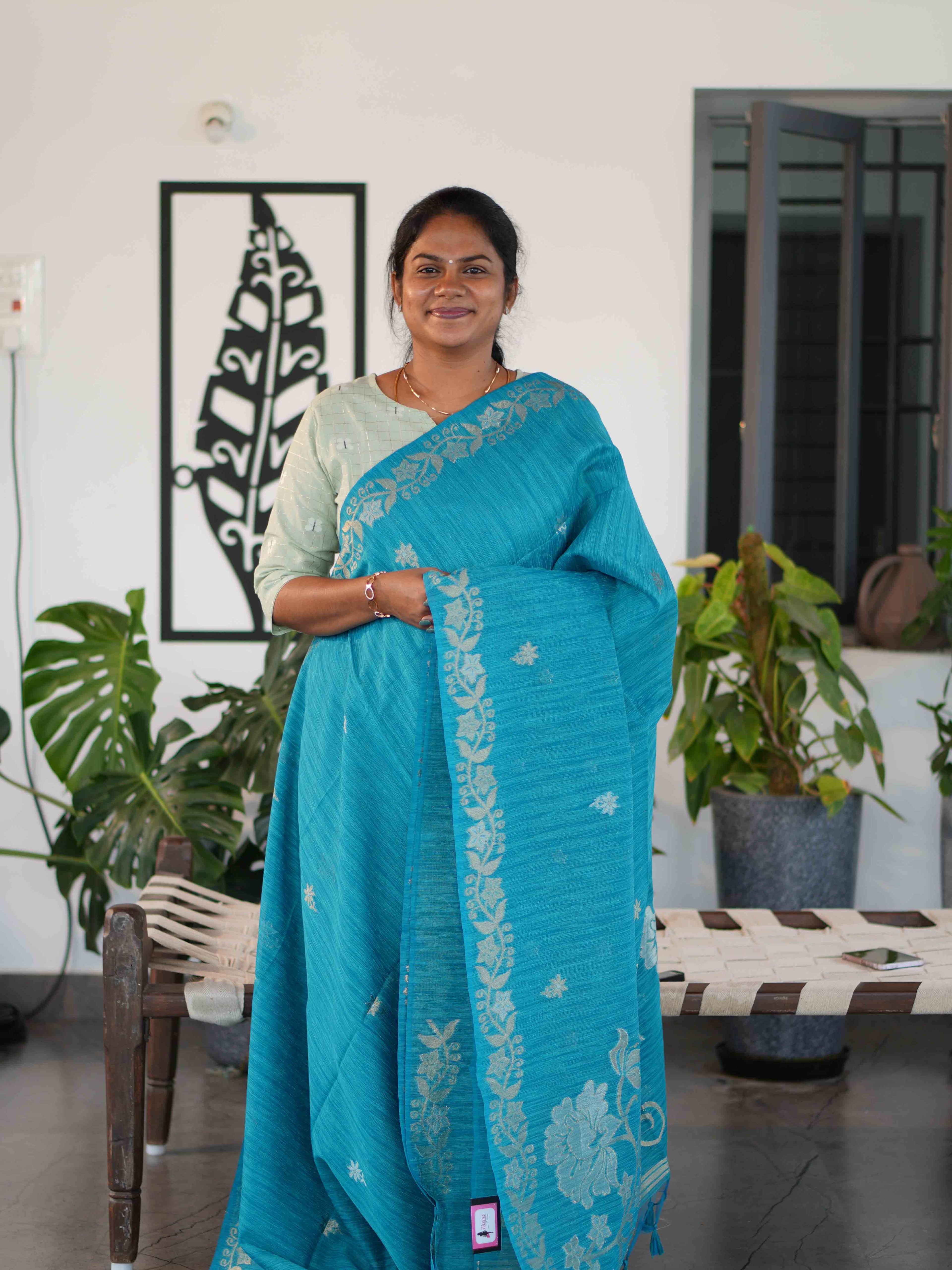 Jute Cotton Sarees Woven Harmony / SKU231 – 4