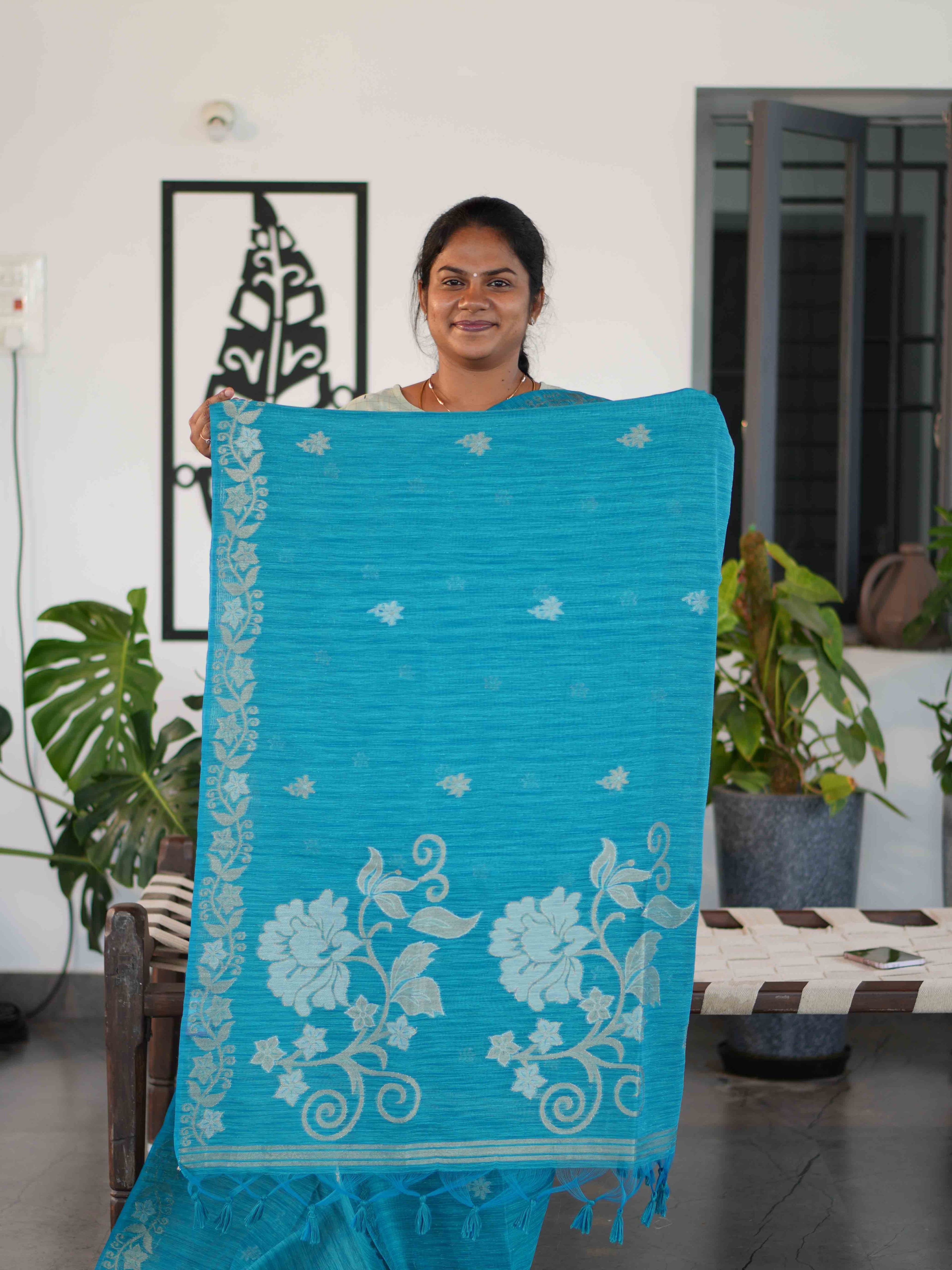 Jute Cotton Sarees Woven Harmony / SKU231 – 4