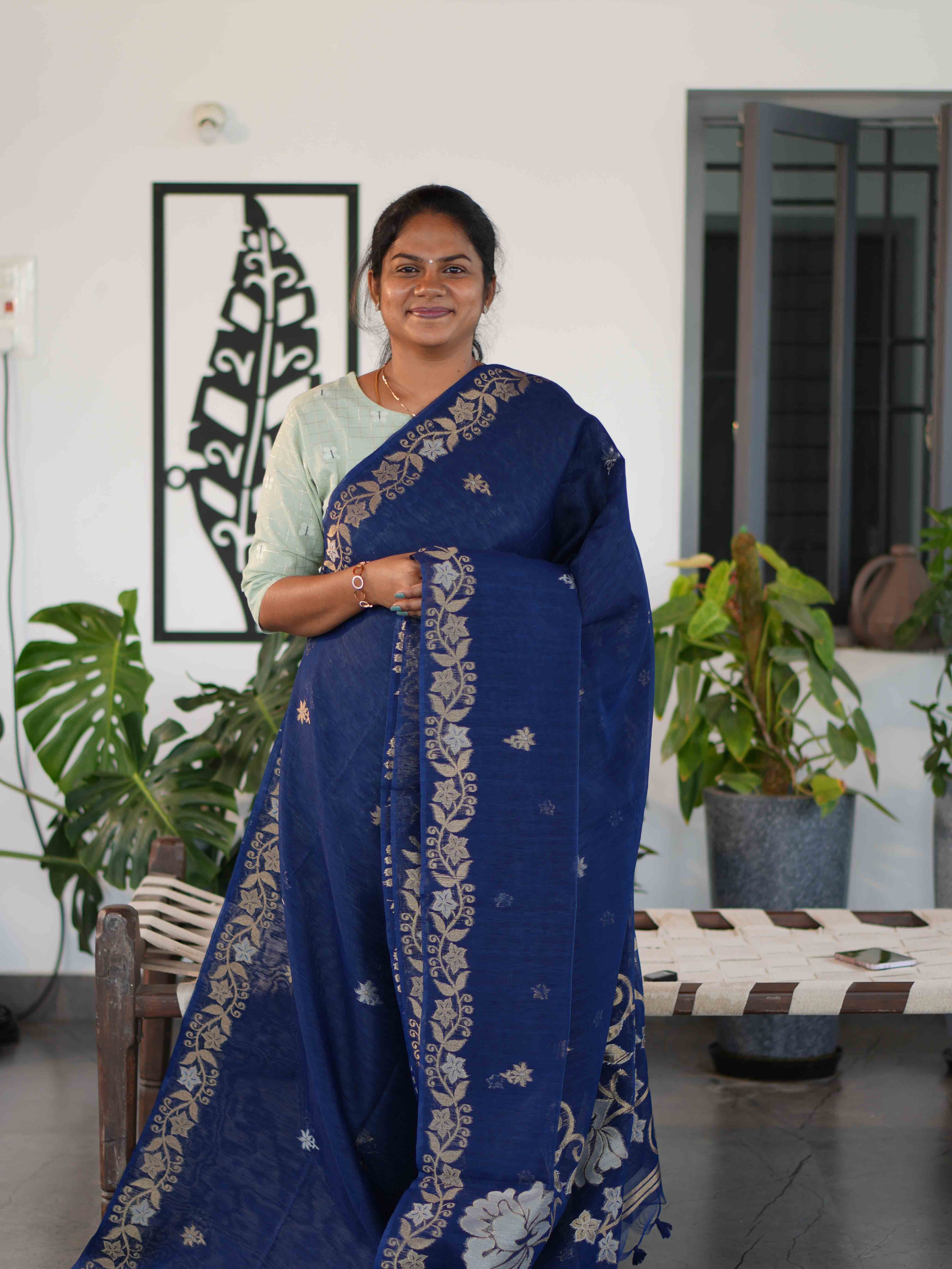 Jute Cotton Sarees Earthy Elegance / SKU231 – 5