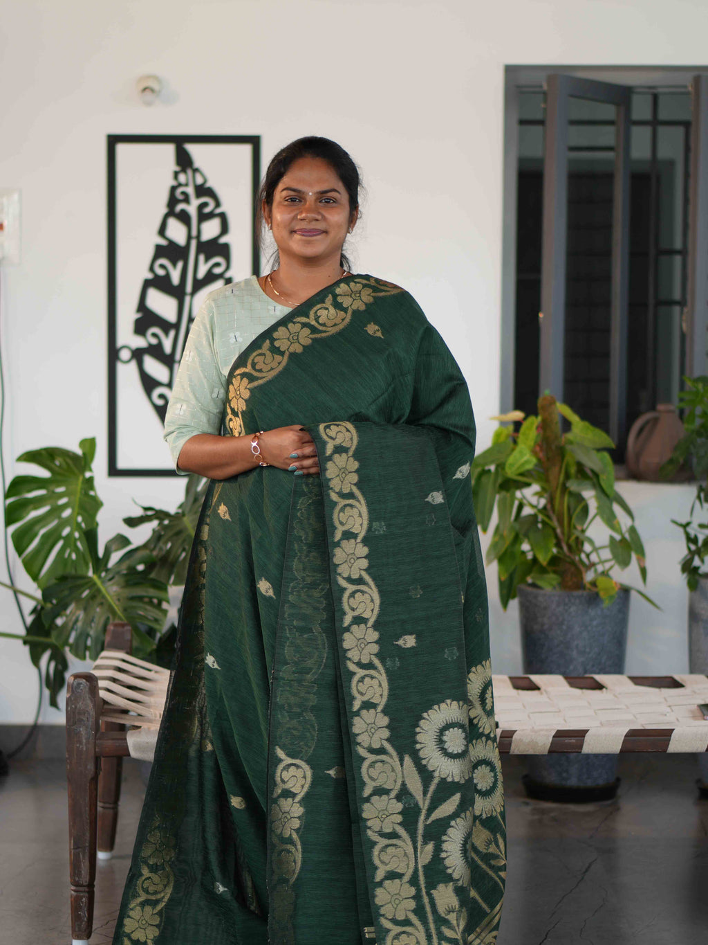 Jute Cotton Sarees Rustic Elegance / SKU231 – 11