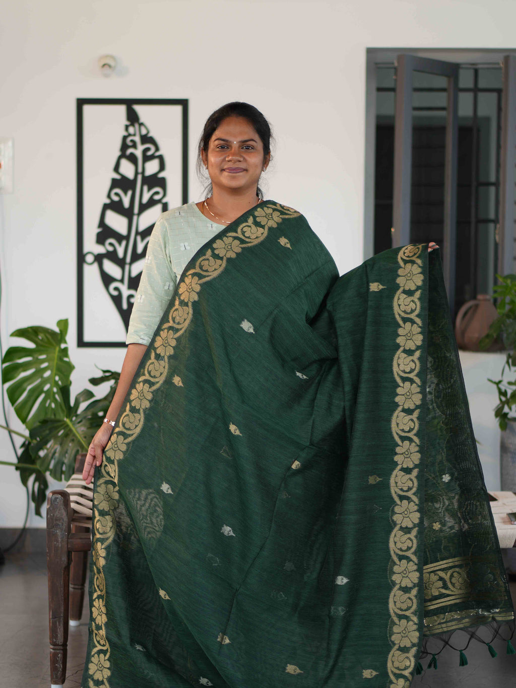 Jute Cotton Sarees Rustic Elegance / SKU231 – 11