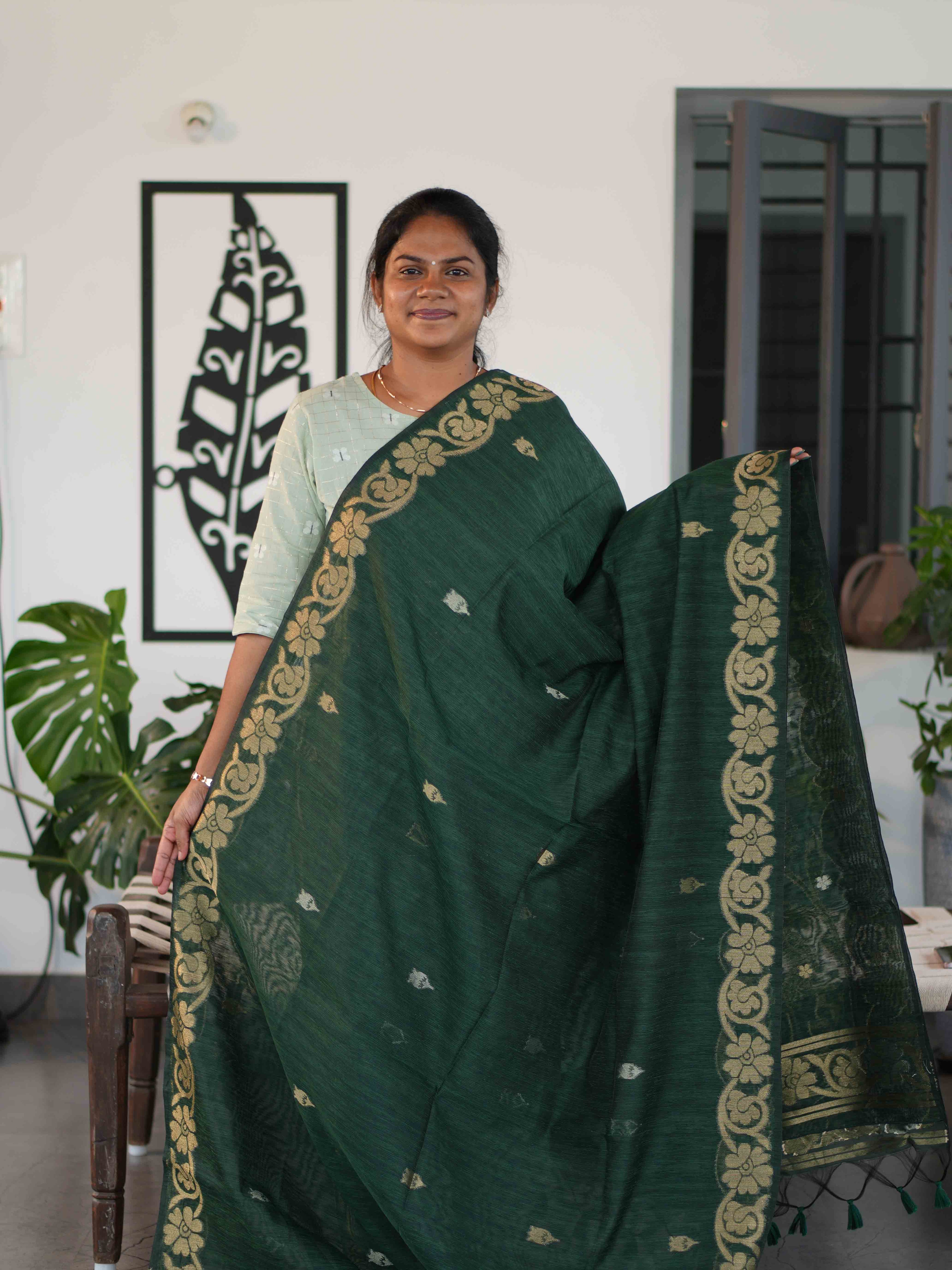 Jute Cotton Sarees Rustic Elegance / SKU231 – 11