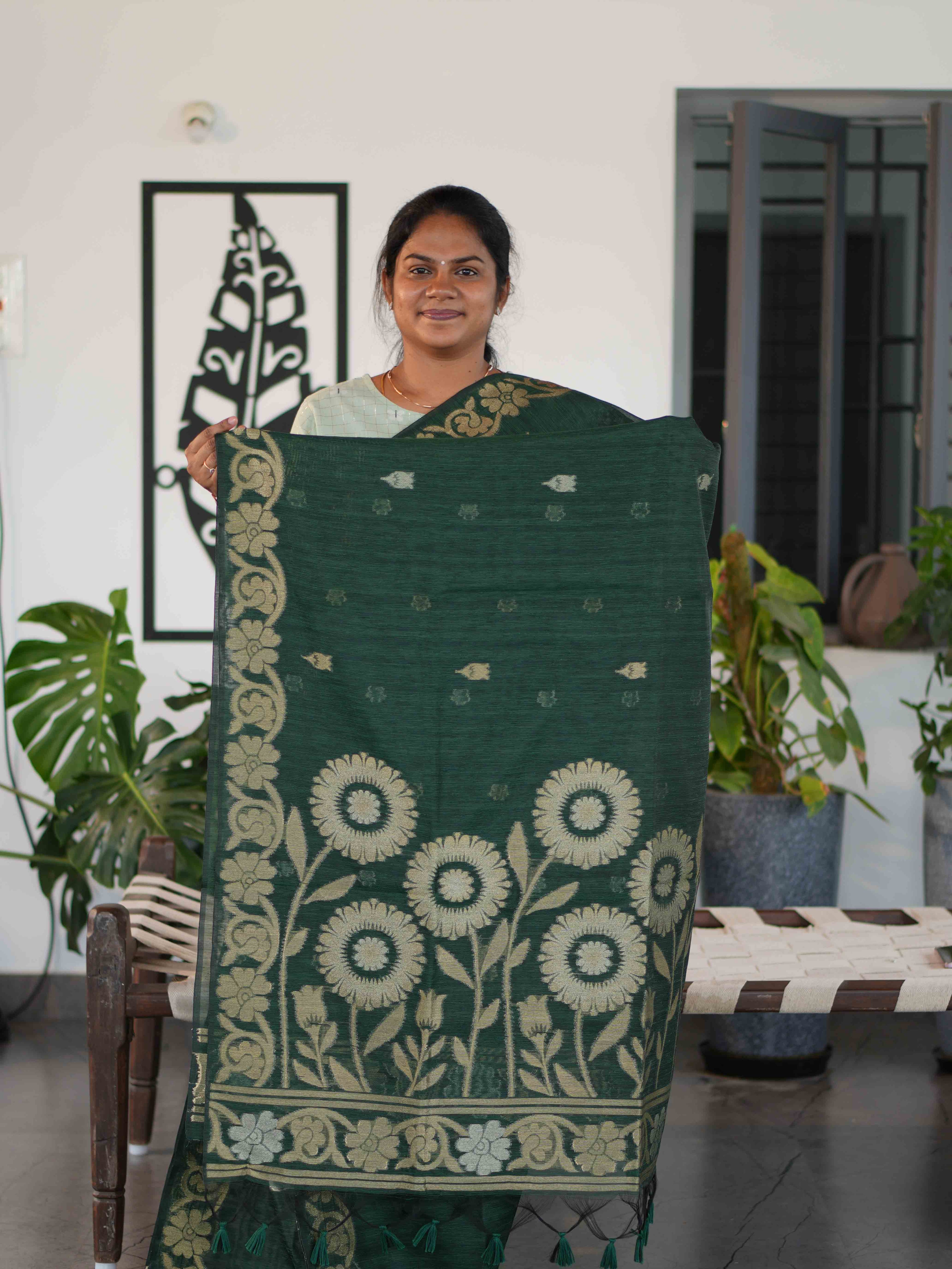 Jute Cotton Sarees Rustic Elegance / SKU231 – 11