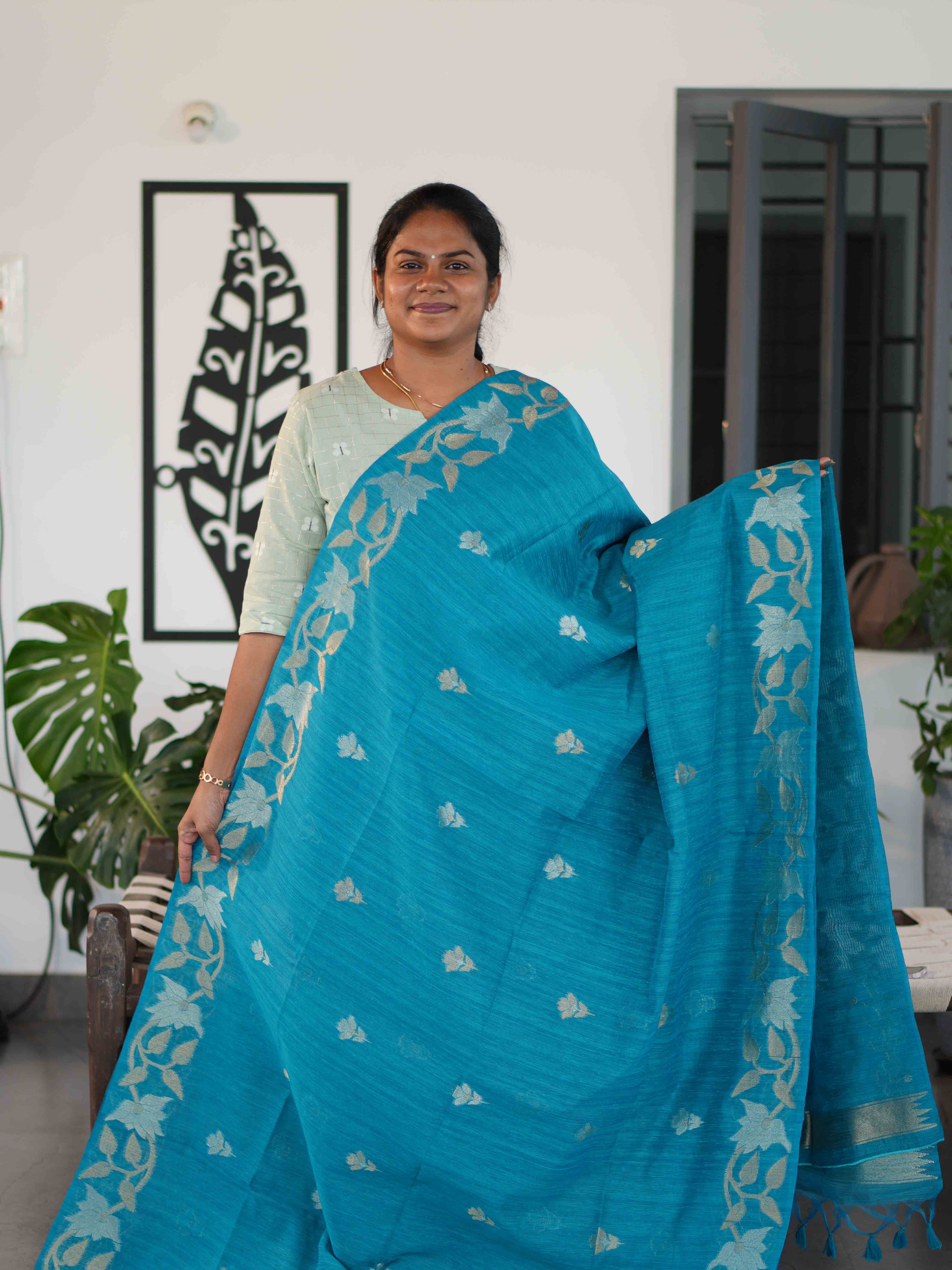 Jute Cotton Sarees Woven Prestige / SKU231 – 12