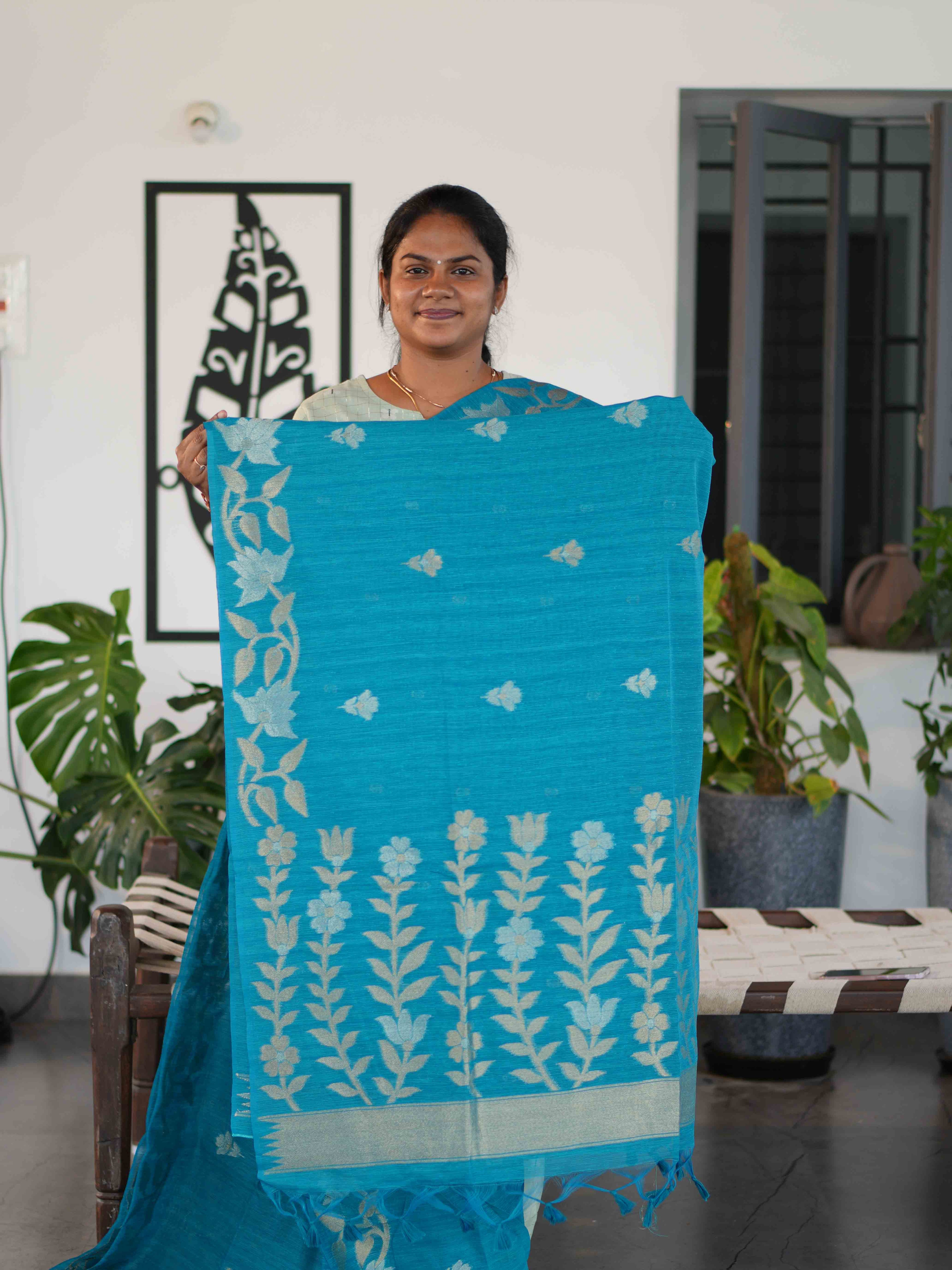 Jute Cotton Sarees Woven Prestige / SKU231 – 12