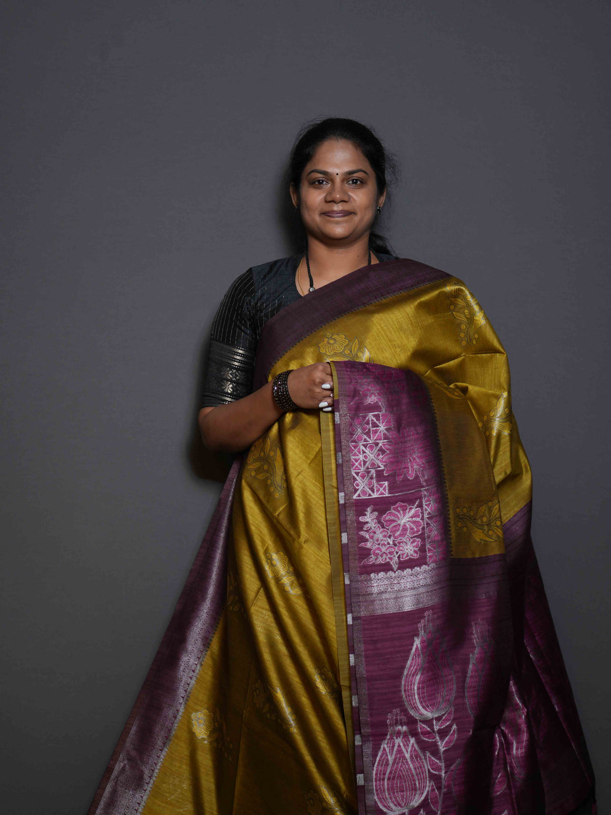 Jute Tussar Sarees Traditional Beauty / SKU318 – 14