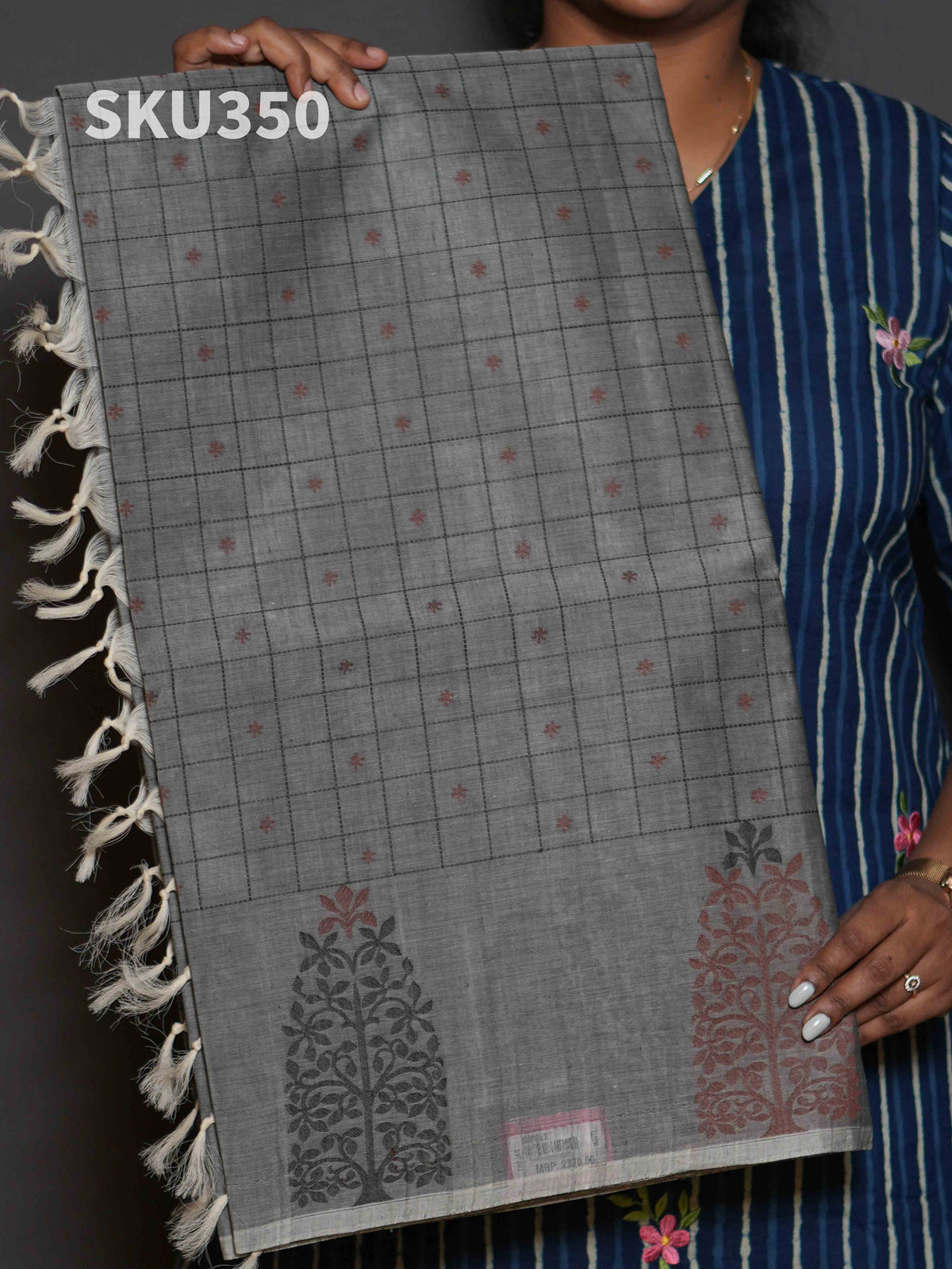 Handloom Cotton Sarees Timeless Texture / SKU350 – 4
