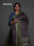 Jute Cotton Sarees Earthy Texture / SKU330 – 4