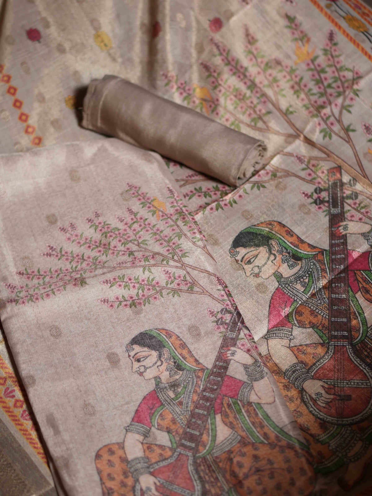 Tissue Linen Salwar Materials Elegant Drape / SKU312 – 4