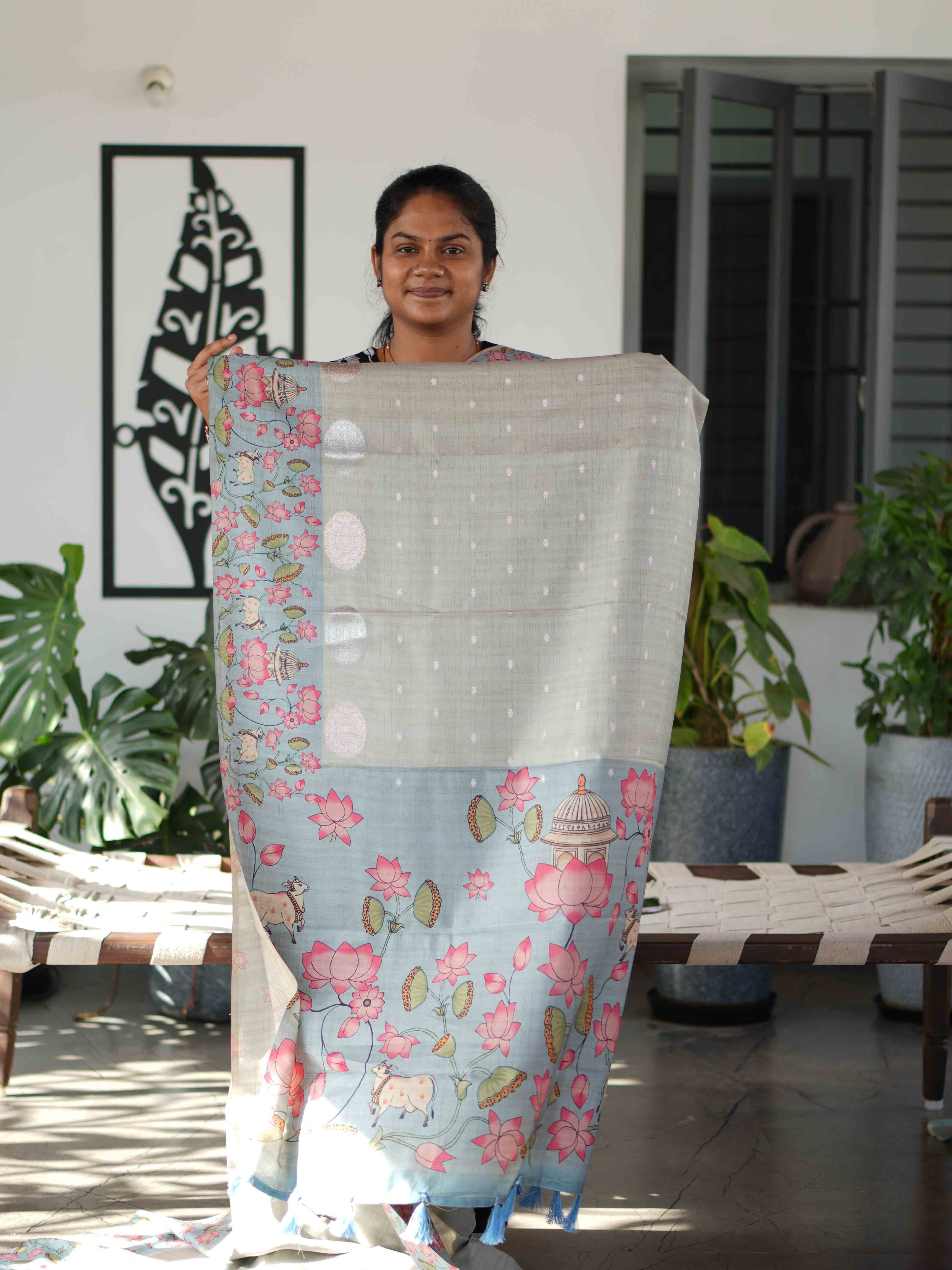 Semi Tussar Sarees Royal Elegance / SKU248 – 11