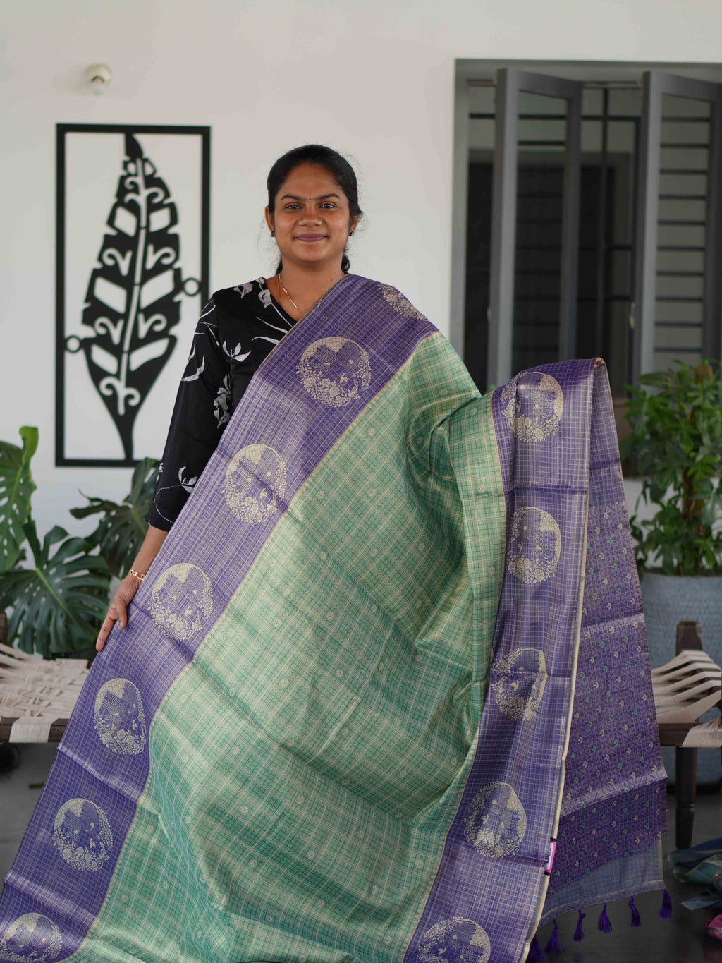 Linen Tissue Sarees Graceful Weave / SKU255 – 3