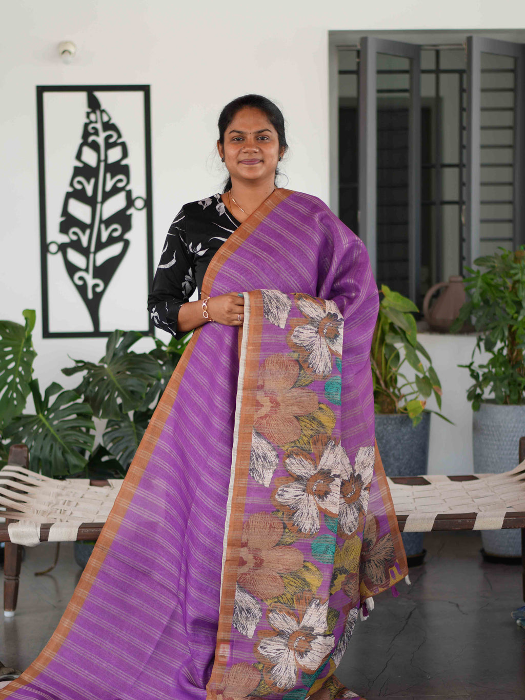 Jari Linen Sarees Elegant Weave / SKU252 – 1