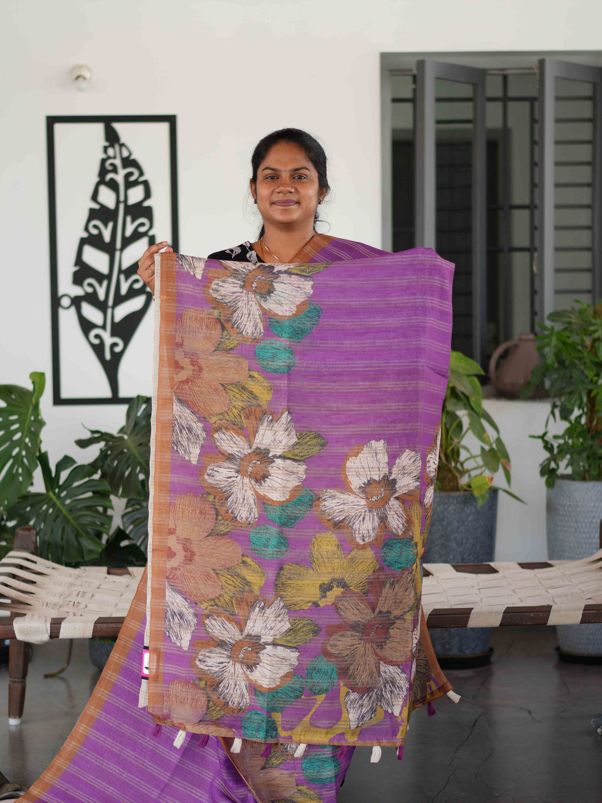 Jari Linen Sarees Elegant Weave / SKU252 – 1