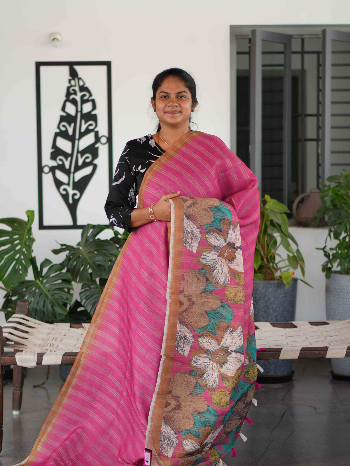 Jari Linen Sarees Timeless Charm / SKU252 – 3