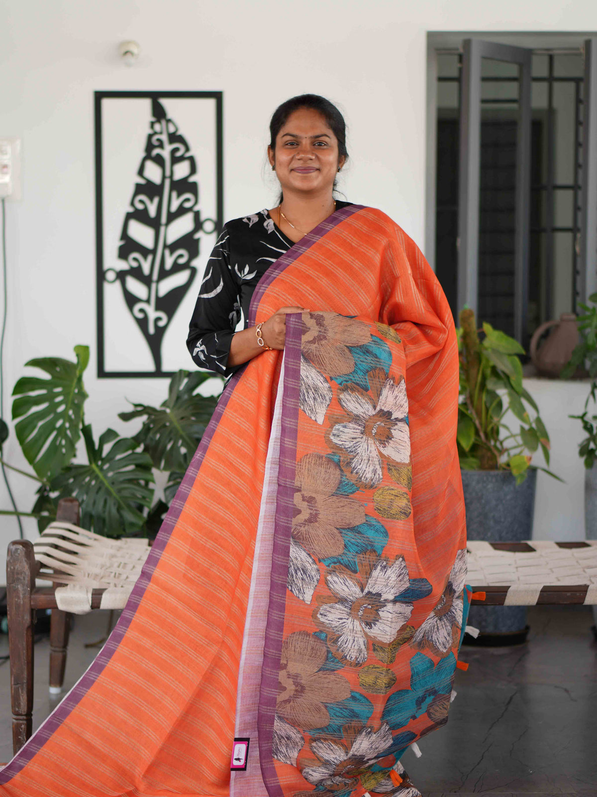 Jari Linen Sarees Refined Texture / SKU252 – 4