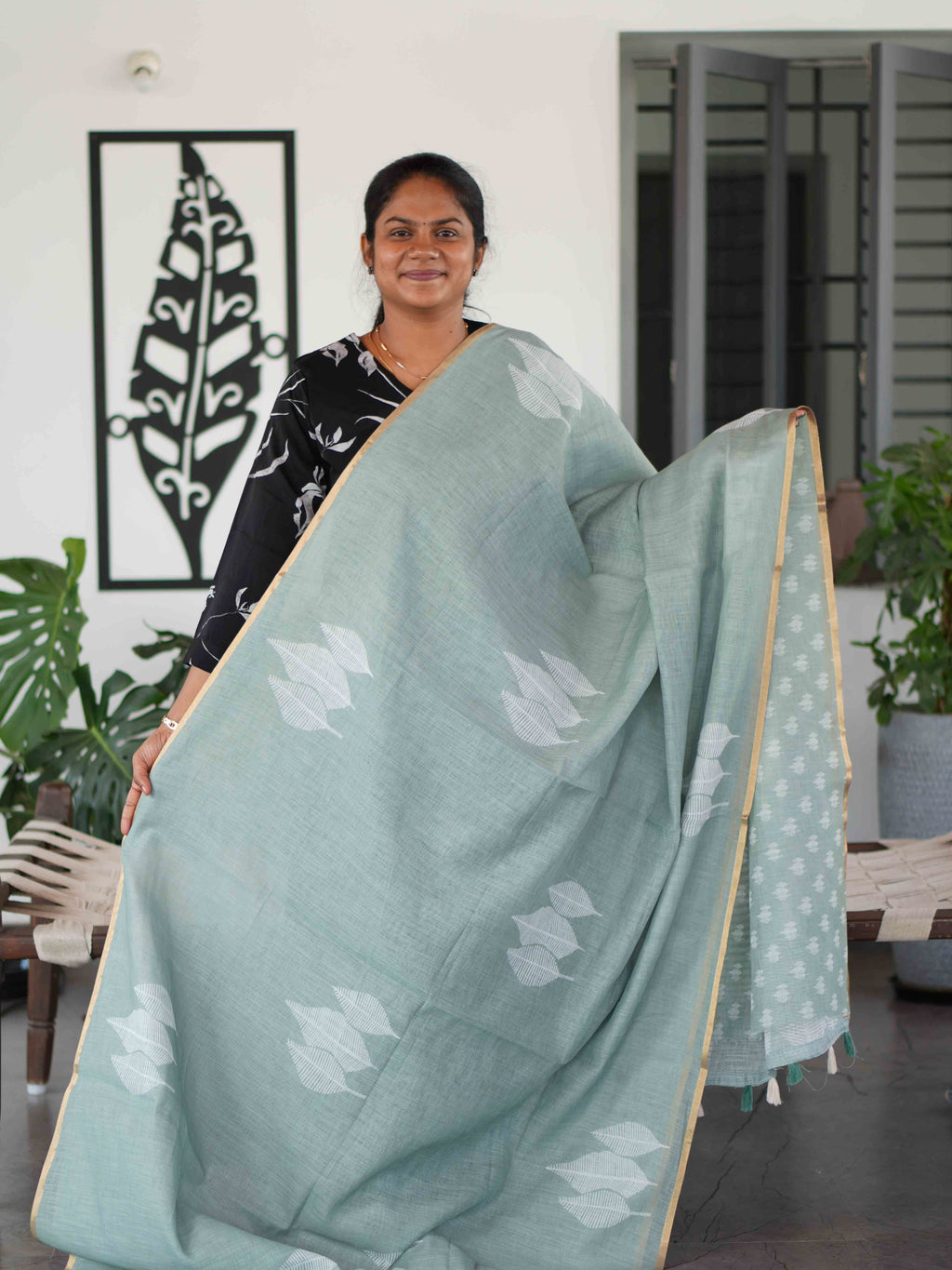 Linen Cotton Sarees Natural Elegance / SKU259 – 3