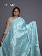 Embroidery Butter Silk Sarees Classic Charm / SKU347 – 2