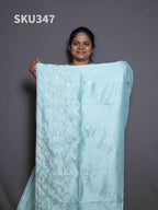 Embroidery Butter Silk Sarees Classic Charm / SKU347 – 2