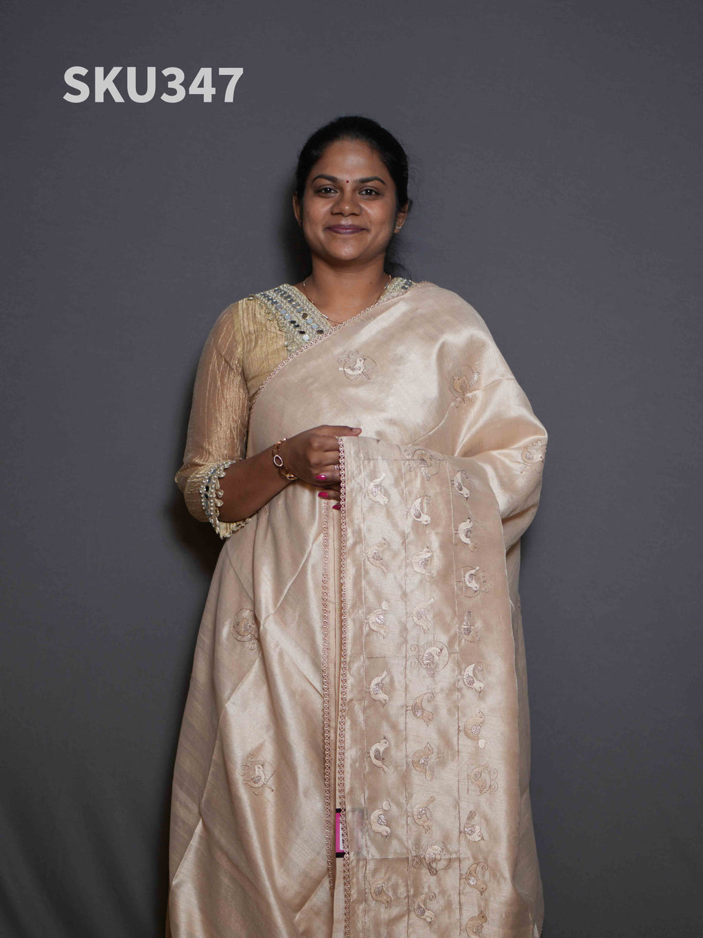 Embroidery Butter Silk Sarees Heritage Beauty / SKU347 – 3