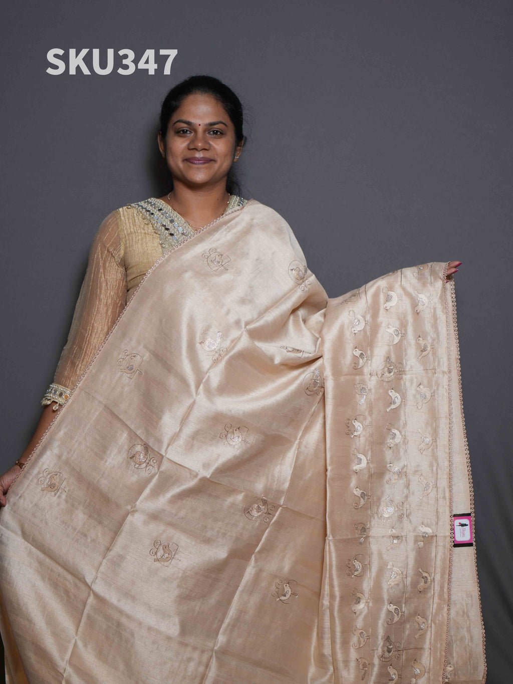 Embroidery Butter Silk Sarees Heritage Beauty / SKU347 – 3
