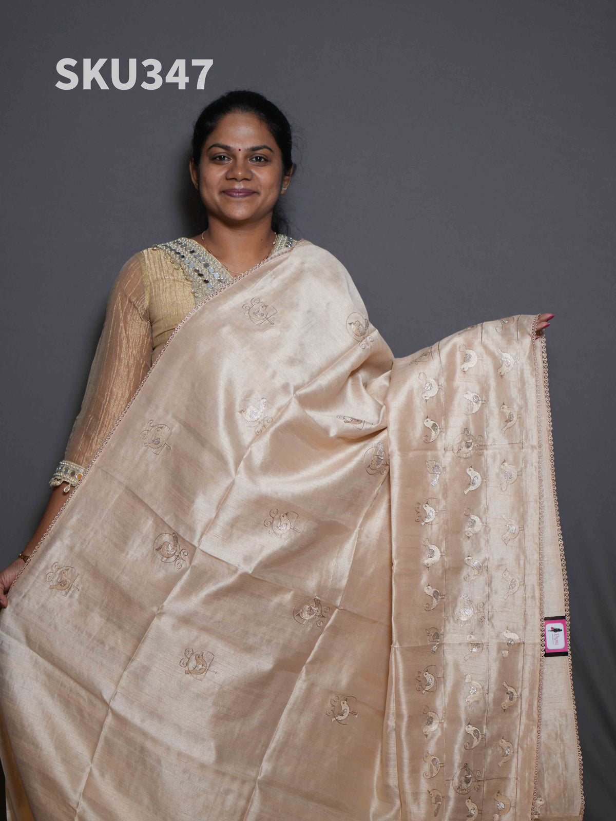 Embroidery Butter Silk Sarees Heritage Beauty / SKU347 – 3