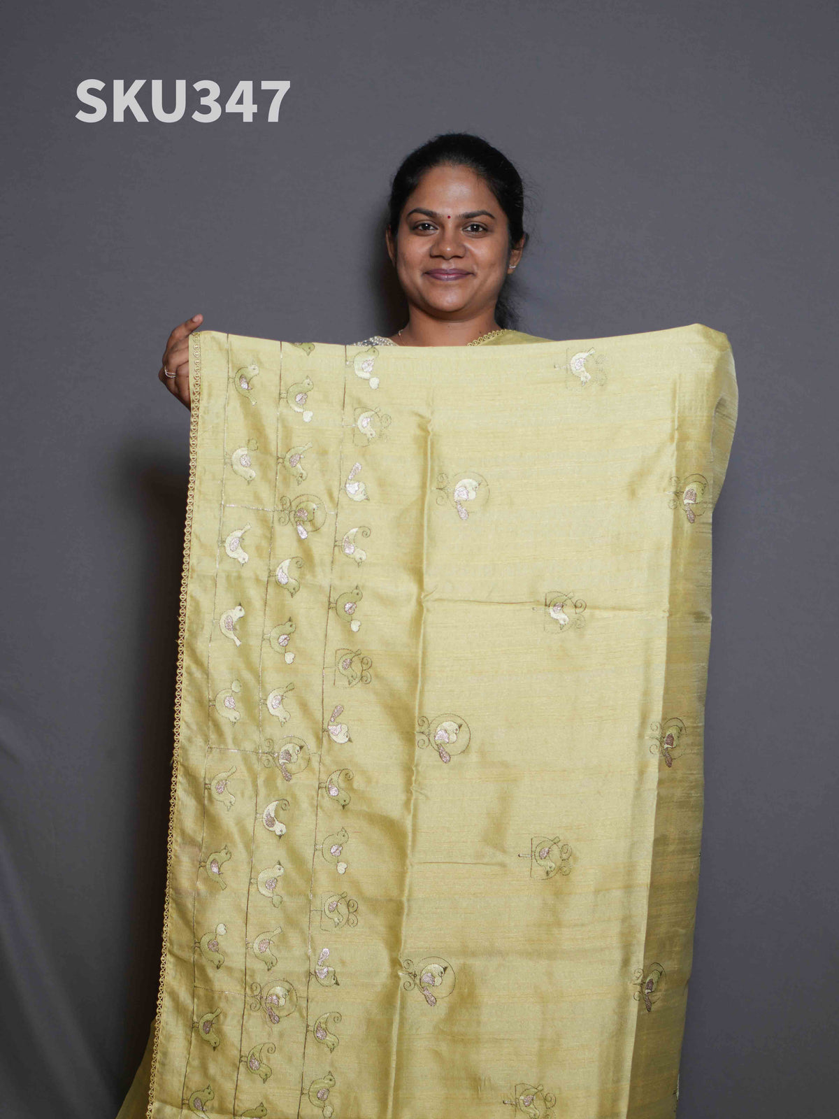 Embroidery Butter Silk Sarees Timeless Beauty / SKU347 – 5