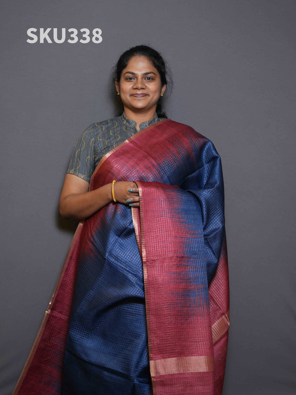 Mini Gulabi Dori Sarees Graceful Texture / SKU338 – 4