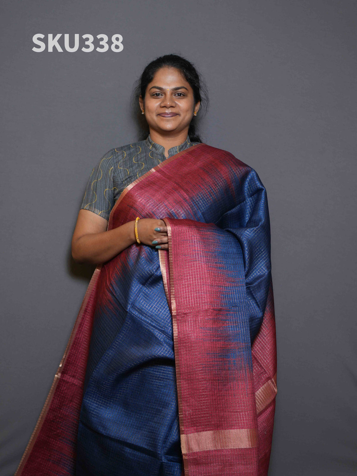 Mini Gulabi Dori Sarees Graceful Texture / SKU338 – 4