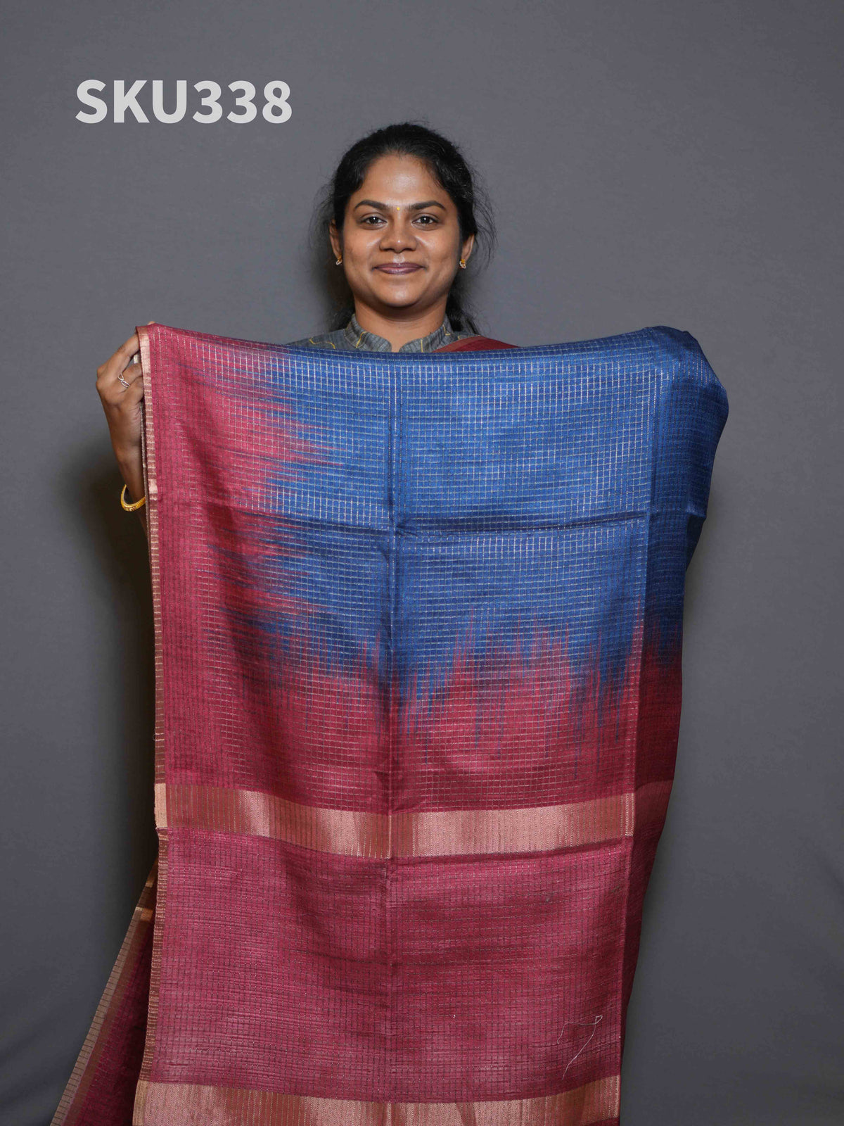 Mini Gulabi Dori Sarees Graceful Texture / SKU338 – 4