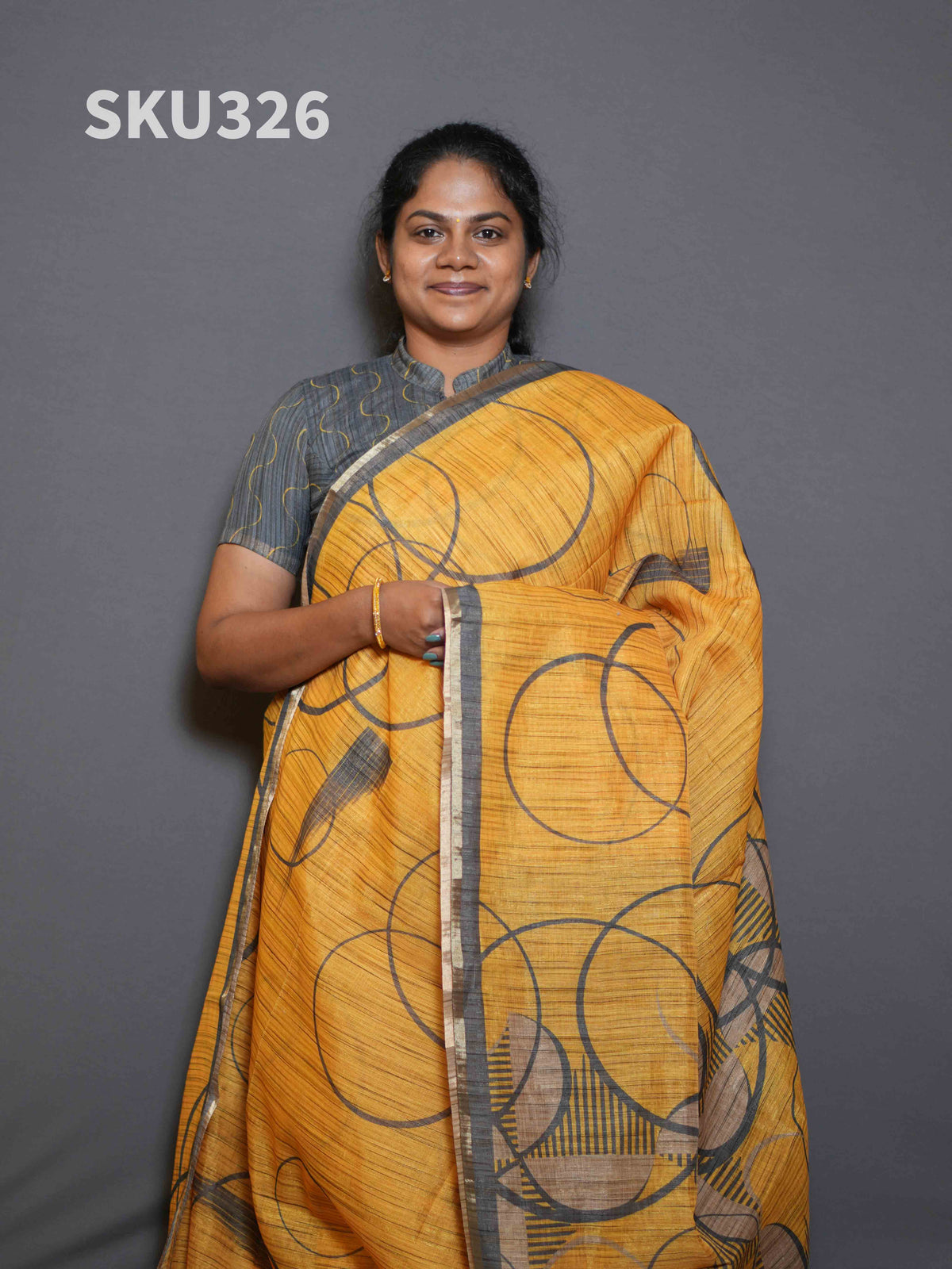 Jute Linen Sarees Timeless Beauty / SKU326 – 5