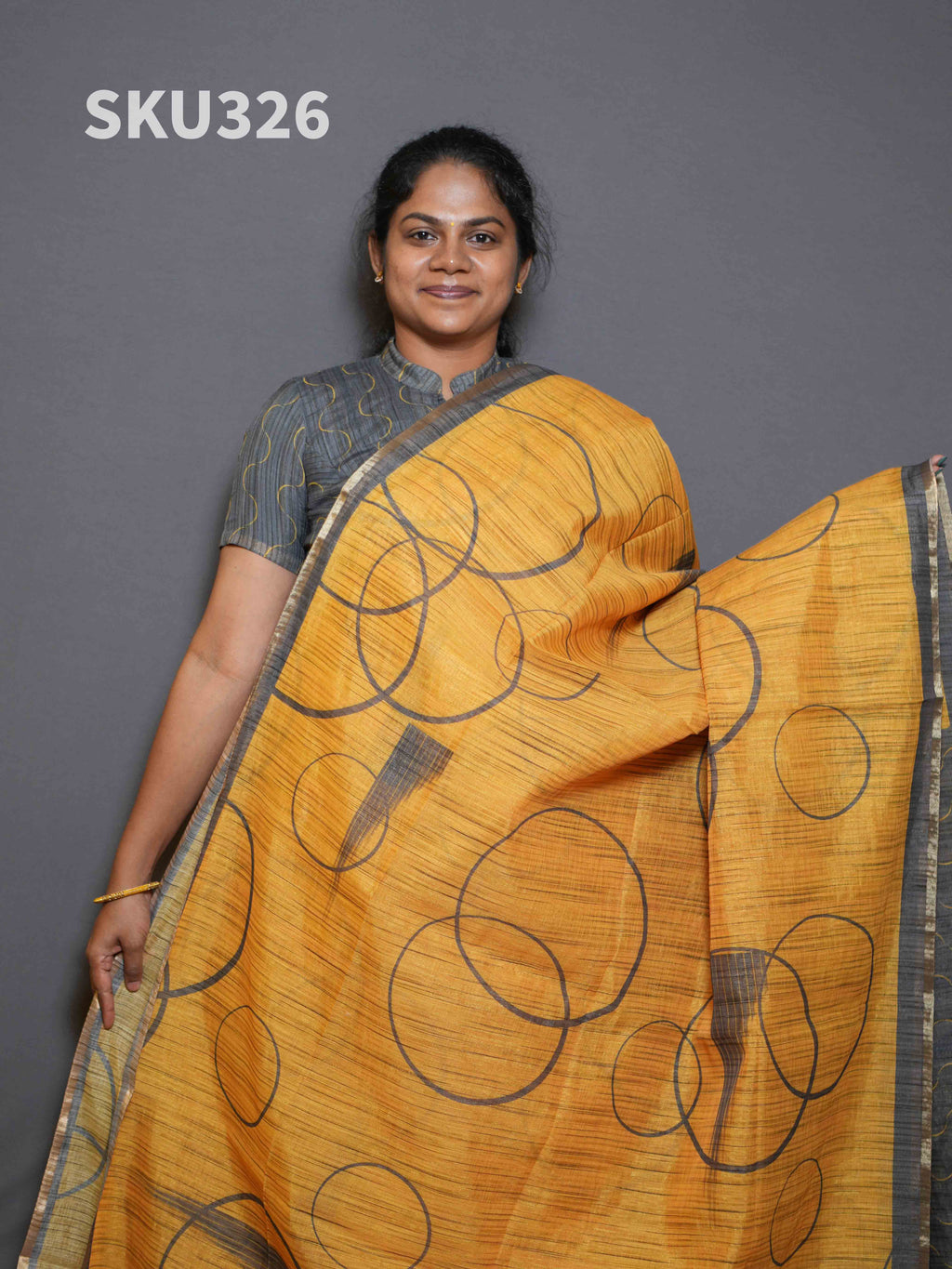 Jute Linen Sarees Timeless Beauty / SKU326 – 5