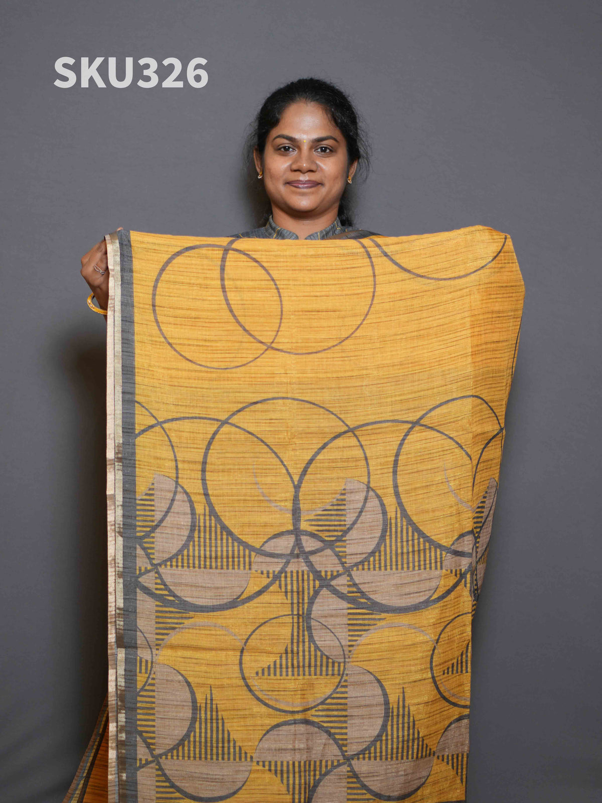 Jute Linen Sarees Timeless Beauty / SKU326 – 5