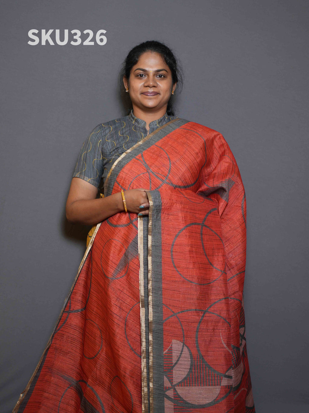Jute Linen Sarees Natural Grace / SKU326 – 1