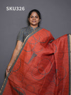 Jute Linen Sarees Natural Grace / SKU326 – 1