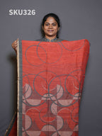 Jute Linen Sarees Natural Grace / SKU326 – 1