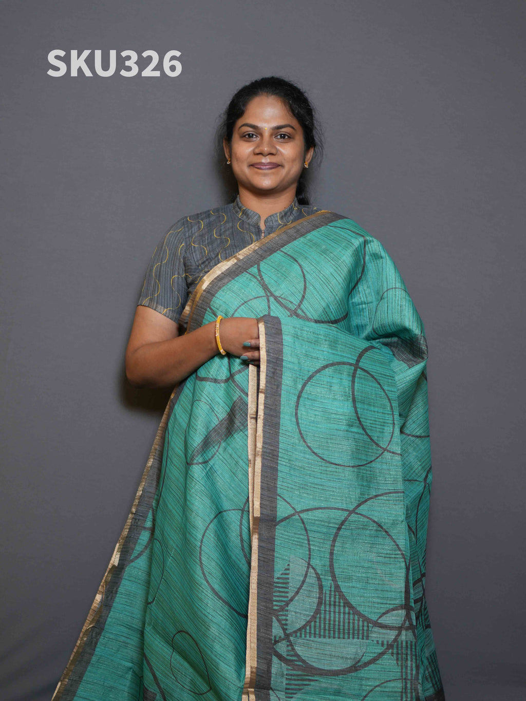 Jute Linen Sarees Rustic Charm / SKU326 – 2