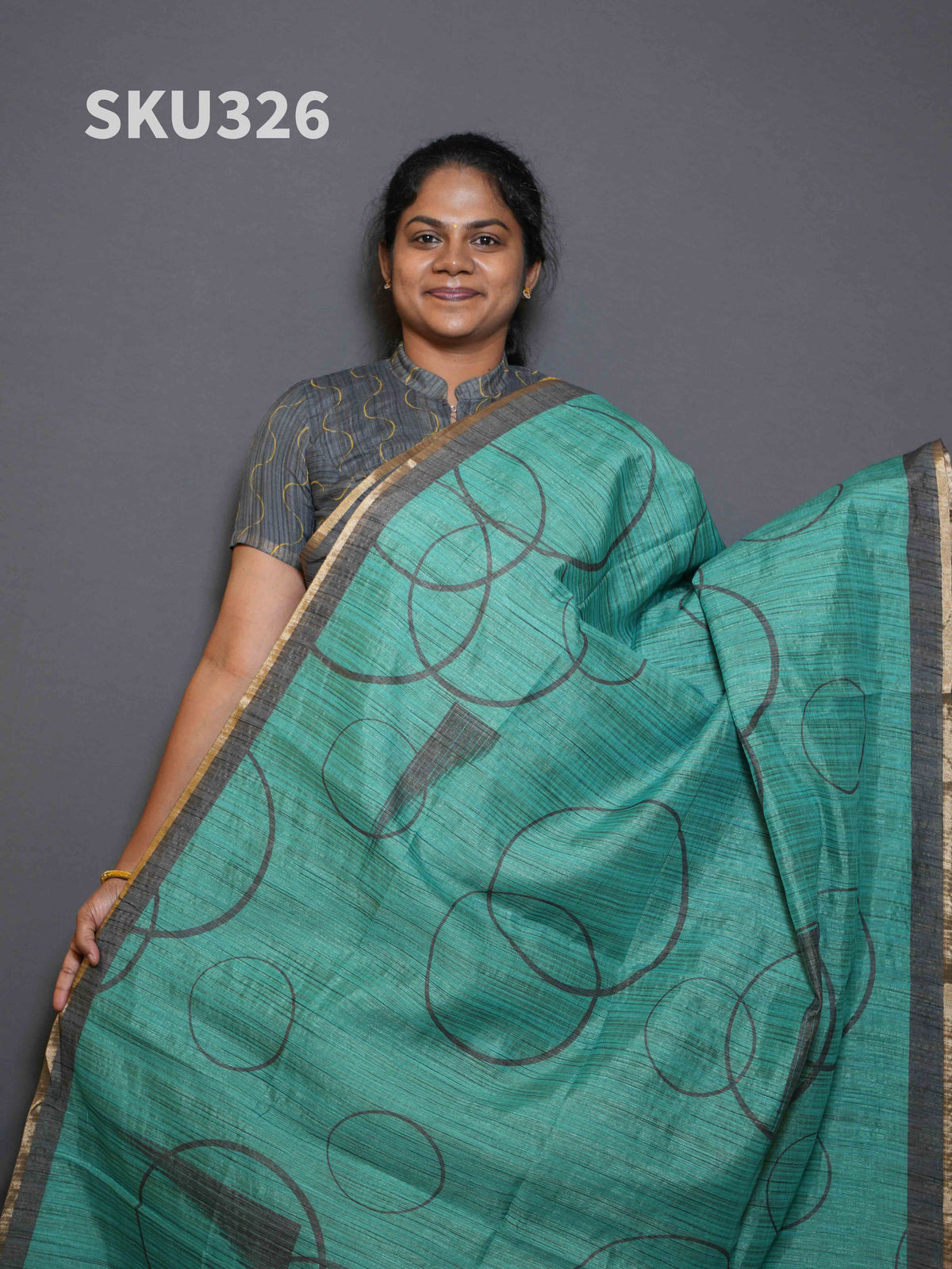 Jute Linen Sarees Rustic Charm / SKU326 – 2