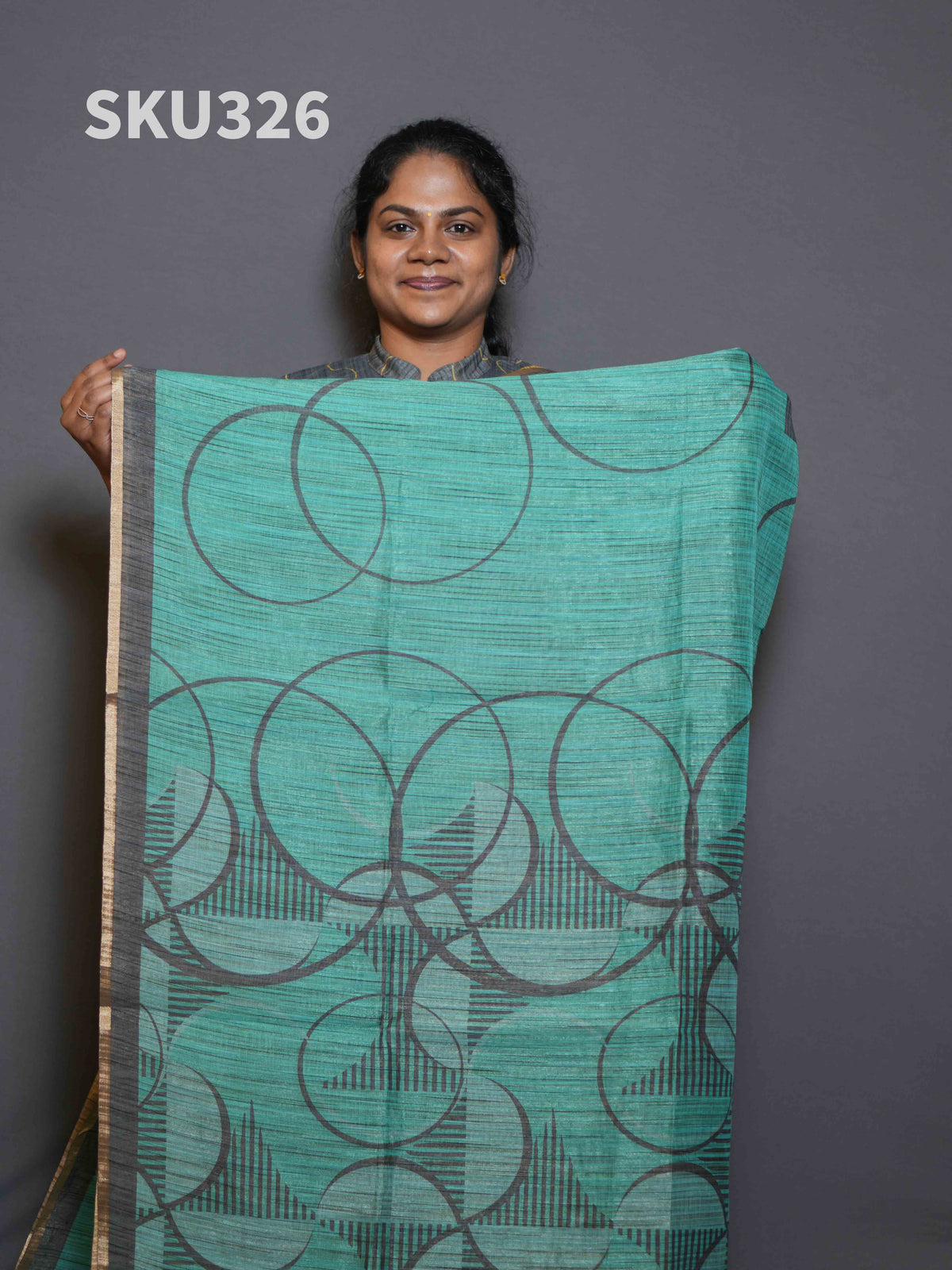 Jute Linen Sarees Rustic Charm / SKU326 – 2