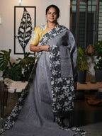 Mini Chex Linen Sarees Timeless Weave / SKU260 – 3