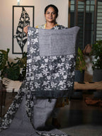 Mini Chex Linen Sarees Timeless Weave / SKU260 – 3