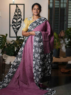 Mini Chex Linen Sarees Elegant Grid / SKU260 – 4